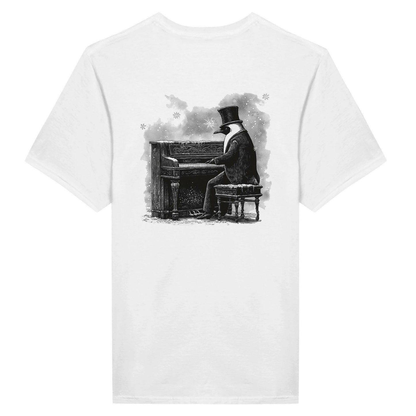 Penguin Pianist T-Shirt with Front Logo - Chirp & Chic