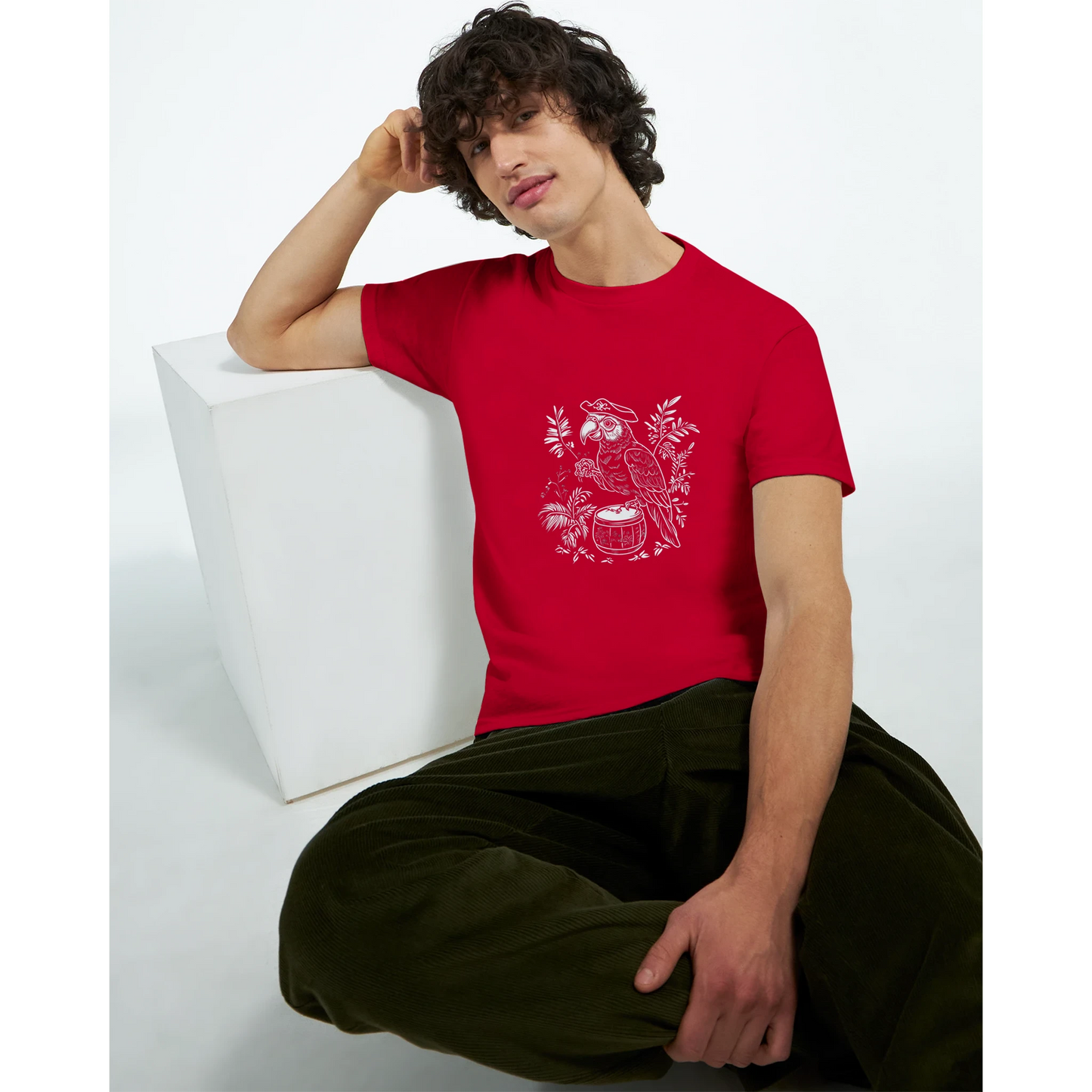 Parrot Drummer T-Shirt - Chirp & Chic