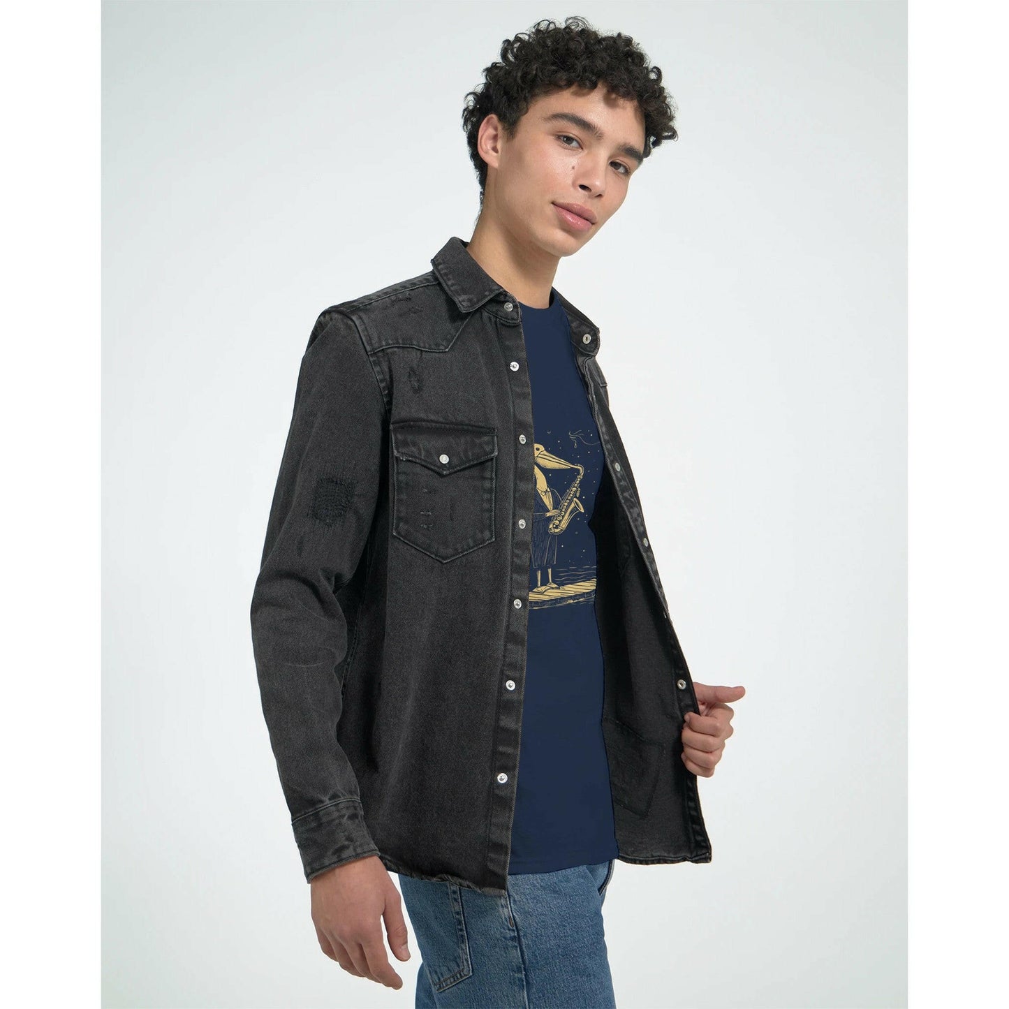 Pelican Saxophonist T-Shirt - Chirp & Chic