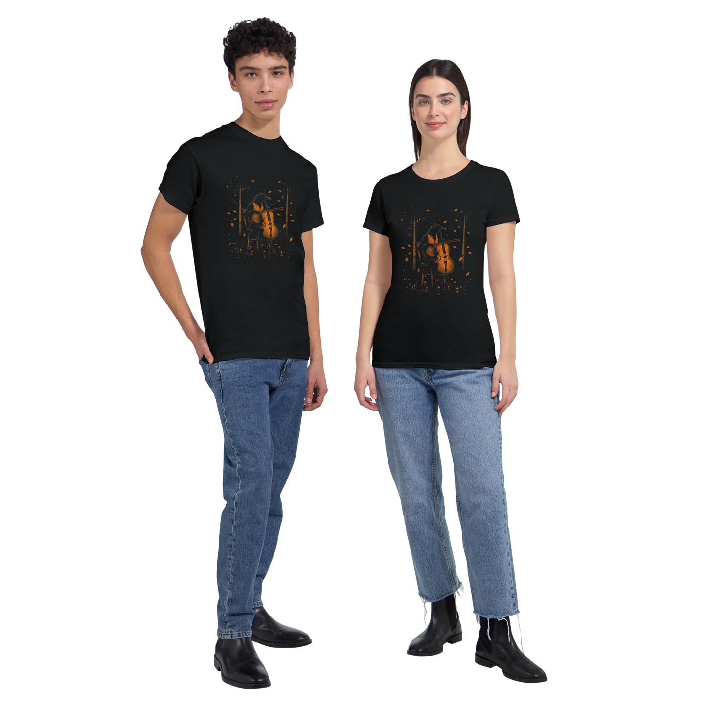 Crow Cellist T-Shirt - Chirp & Chic