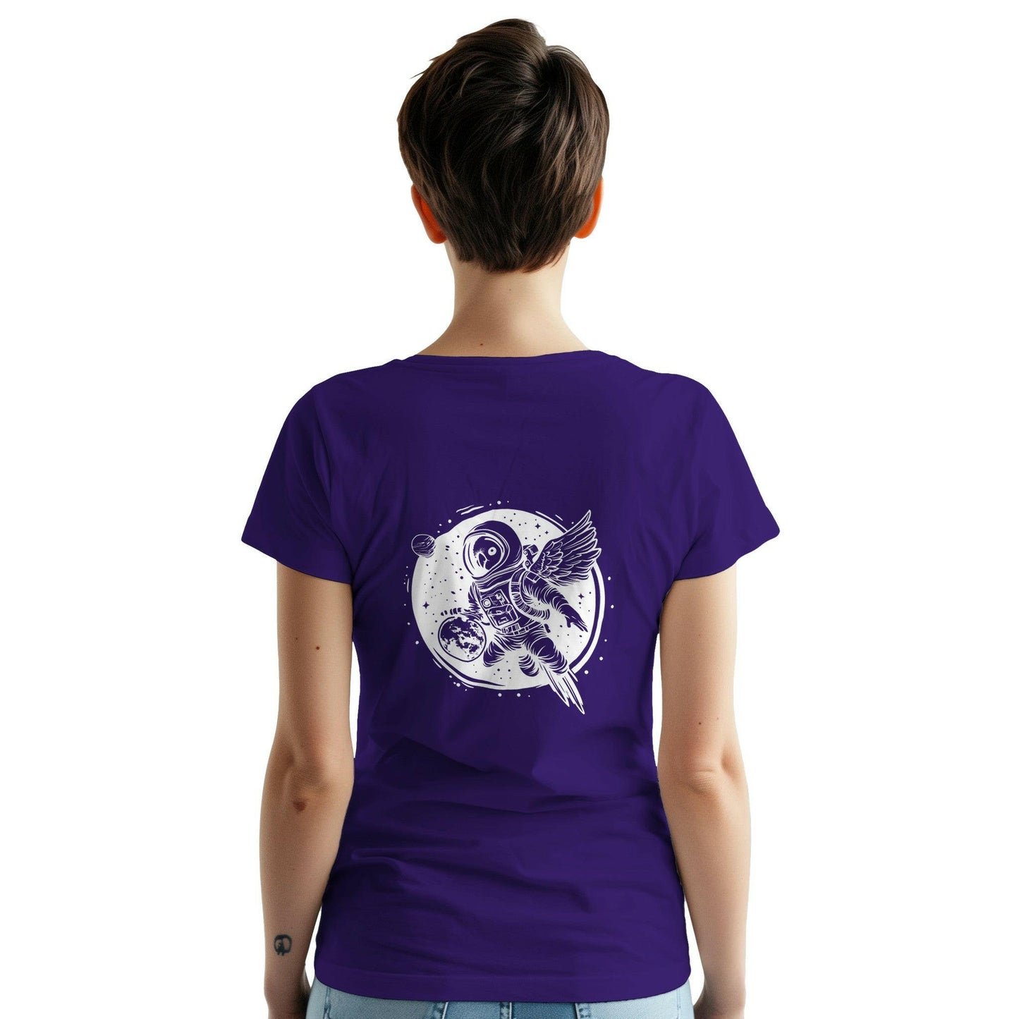 Parakeet Astronaut T-Shirt with Logo (Links edition) - Chirp & Chic