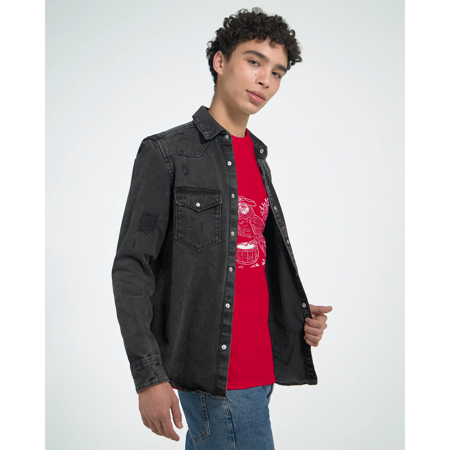 Parrot Drummer T-Shirt - Chirp & Chic