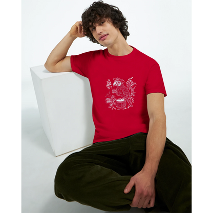 Parrot Drummer T-Shirt - Chirp & Chic