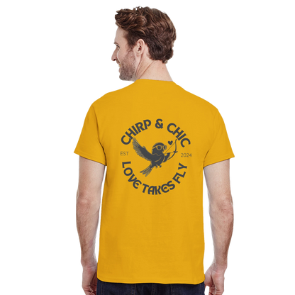 Chirp & Chic x Cupid Golden T-Shirt - Classic Cotton Tee with Unique Design - Chirp & Chic